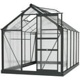 thumbnail image 1 of Outsunny Greenhouse, Walk-In Hot House, Clear PC Board with Sliding Door, 1 of 10