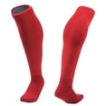 thumbnail image 2 of Lian LifeStyle Exceptional Girl's 1 Pair Knee High Sports Socks for Soccer, Softball, Baseball, and Many Other Sports XL002 Size XS Red, 2 of 4