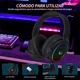 thumbnail image 3 of Audífono gamer inalámbrico Huo Ji X7 negro con luz rgb LED, 3 of 8