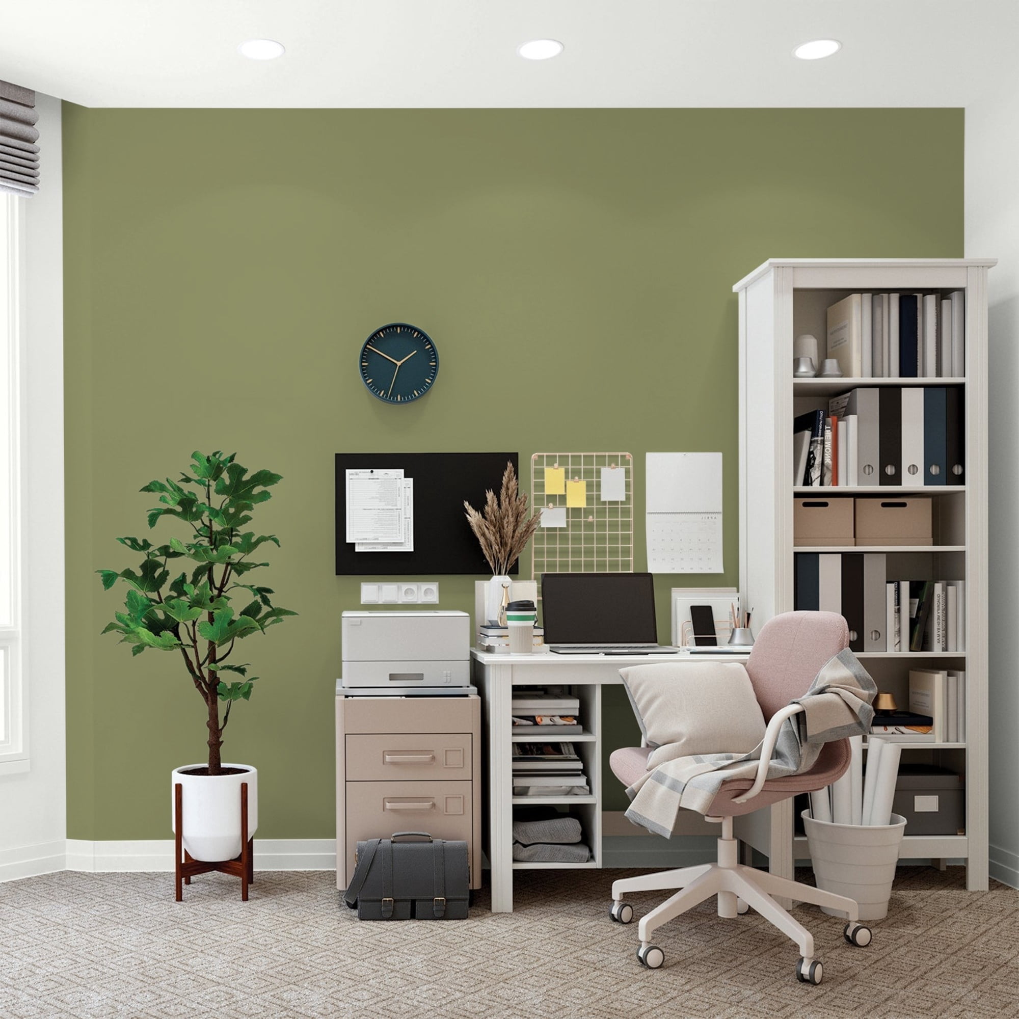 Glidden Spred Paid in Full / Green, Flat Interior Paint with Primer, 1 Gallon