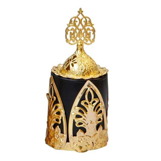 Quemador de incienso de cerámica de porcelana, incensario, suministros budistas, decoración Negro