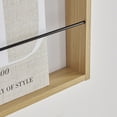 thumbnail image 5 of Danya B. Steiner Beech Square Modern 2-Tier Kids Book or Toy Figure Display Unit Wall Mounted Bookshelf with Contrasting Black Rods, 5 of 13