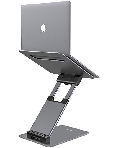 Silver JZBRAIN Adjustable Laptop Stand Ergonomic Computer Stand Holder Compatible with 10-15 MacBook Air Laptop Stand for Desk Lenovo Dell Pro
