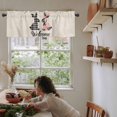 thumbnail image 5 of Floral Rabbit Valances for Windows Farmhouse Kitchen Curtains Valances Rod Pocket Valance Curtains for Kitchen Windows Farmhouse Spring Easter Plaid Country Window Valances for Bathroom 42"x18", 5 of 6