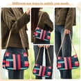 thumbnail image 4 of FORMRS Womens Shoulder Bag with Chain Strap Clutch Purse Cute Tote Handbag, Navy Blue Stripes, 4 of 7