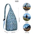 thumbnail image 2 of Penguin Print Sling Backpack - Emperor Penguin & Snow Pattern Shoulder Bag, Water-Resistant Travel Pack for Women & Men, 2 of 4