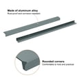 thumbnail image 4 of 2Pcs Finger Pulls, 500mm/19.69 Inch Aluminum Hidden Cabinet Edge Handles, Modern Concealed Tab Pulls Hardware for Kitchen, Furniture, Drawer, Wardrobe, Gray, 4 of 6