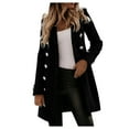 thumbnail image 4 of yoeyez Trench Coat Women Long Classy Woman Artificial Wool Elegant Blend Coat Slim Female Long Coat Outerwear Jacket Gabardinas De Mujer Casual Elegantes, 4 of 7