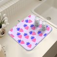 thumbnail image 7 of Ryvnso Cartoon Strawberry Pattern Dish Drying Mat for Kitchen Countertop 16x18 Small Dish Pad Drainer Rack Dish Sink Mats, 7 of 7
