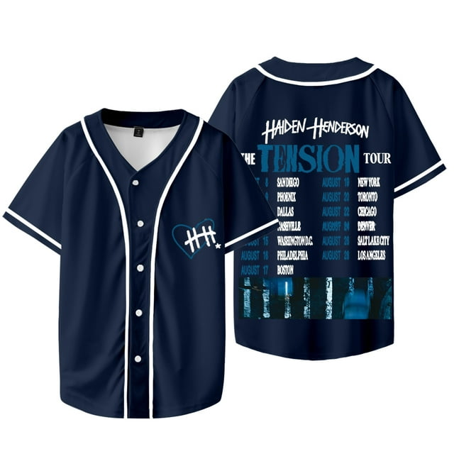Haiden Henderson la Tension Tour Veste de Baseball Tee Unisexe Mode Manches Courtes T-shirts