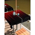 thumbnail image 2 of Outdoor Tablecloths with Umbrella Hole & Zipper, Dark Red Black Ombre 54x54 Inch Square Tablecloths, Modern Abstract Art Striped Gradient Waterproof Table Cloth, Patio/Pool/Picnic Table Covers, 2 of 8