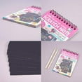 thumbnail image 3 of Set de papel para rascar con 5 cuadernos y 3 palitos de bambú para dibujar con la técnica mágica de arcoíris. ¡Ideal para regalar!, 3 of 7