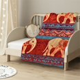 thumbnail image 2 of JEUXUS Elephant Blanket Boho Throw Blanket Elephant Gifts for Women Adult Kids Girls Hippie Blanket Elephant Lovers Elephant Decor for Home Bed, Sofa, Couch, Living Room"for Kids/Child, 2 of 6