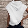 thumbnail image 5 of Sevevn Fashion Woman Sleeveless Round Neck Blouse Causal Pullover Tops Hooded Sweatshirts White XL Christmas Gift, 5 of 8