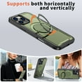 thumbnail image 2 of Designed for iPhone 16e Case with Kickstand [Military Grade Drop Protection][Magnetic Compatible with Mag-Safe] Shockproof Phone Case with Secure Ring Holder for iPhone 16e, Green, 2 of 6