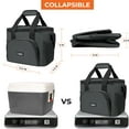 thumbnail image 3 of OPUX Soft Cooler Bag, Insulated Collapsible Soft Sided Cooler Lunch Cooler Bag for Men Work Camping Beach Travel, Leakproof Lunch Box 18 Cans, Gray, 3 of 6