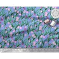 thumbnail image 2 of Soimoi Polyester Crepe Fabric Leaves & Tulip Floral Print Sewing Fabric Yard 52 Inch Wide, 2 of 3