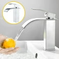 thumbnail image 1 of Awdenio Four-way Basin Faucet Wide Mouth Water-fall Faucet Bathroom Hot And Cold Faucet, 1 of 8
