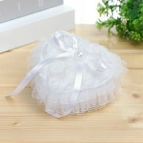 Giunmcul My Order Ring Box Heart Shaped Ring Box Portable Proposal Ring Holders Lace Ring Box Wedding Ring Pillow