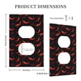 thumbnail image 3 of Disketp Red Hot Chili Decorative Light Switch or Outlet Wall Plate with Safety Cover-Style S, 3 of 6