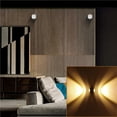 thumbnail image 2 of Matsuzay Lámpara de pared LED moderna de 6 W, aplique de pared hacia arriba y hacia abajo, CA exterior 85-265 V, resistente al agua para KTV Bar, sala de Iluminación y accesorios No. 4 Matsuzay HA024420-04, 2 of 6