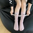 thumbnail image 4 of 2 pares de calcetines tomados de la mano, divertidos ojos grandes 3D mano en mano muñeca calcetines de succión magnéticos para niños niñas, amigos hermanas regalo, 4 of 5