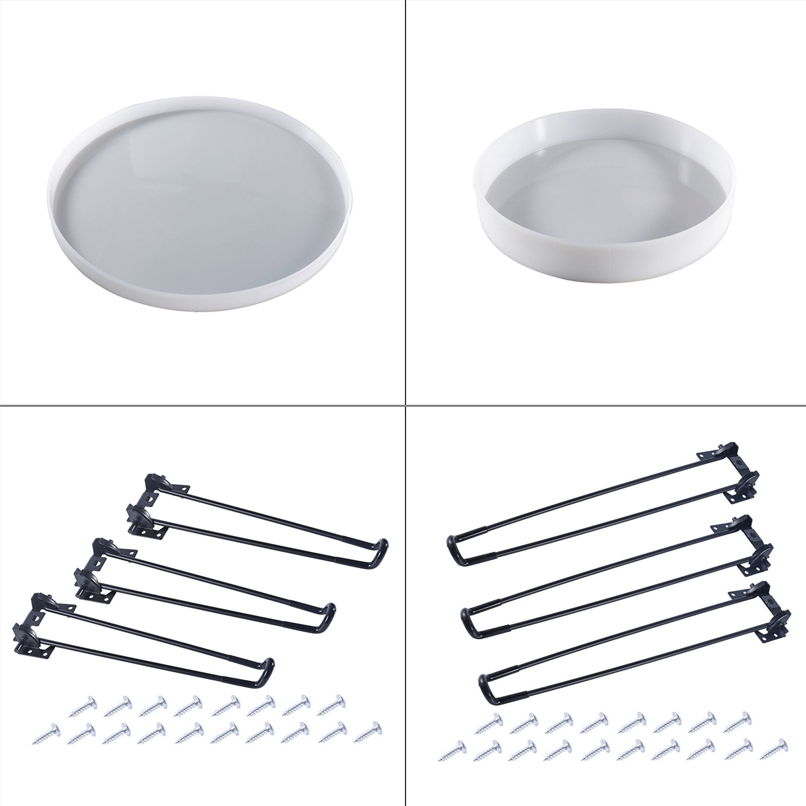 Resin Table Mold Large Round Tray Epoxy Casting Mold Serving Board Silicone Mold