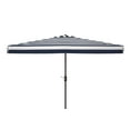 thumbnail image 2 of Safavieh Elsa Fashion Line 6.5x10ft Rectangle Metal Umbrella in Black and White, 2 of 7