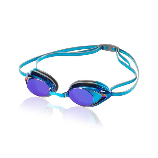 Speedo - Gafas de natación Vanquisher 2.0 con espejo, azul horizonte, talla única multicolor