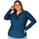 thumbnail image 1 of Blusa elegante de satín Roman Fashion/Tallas Extras, 1787 (Petroleo) azul petroleo 40 Roman Fashion BL-GR-1787-PETROLEO, 1 of 7