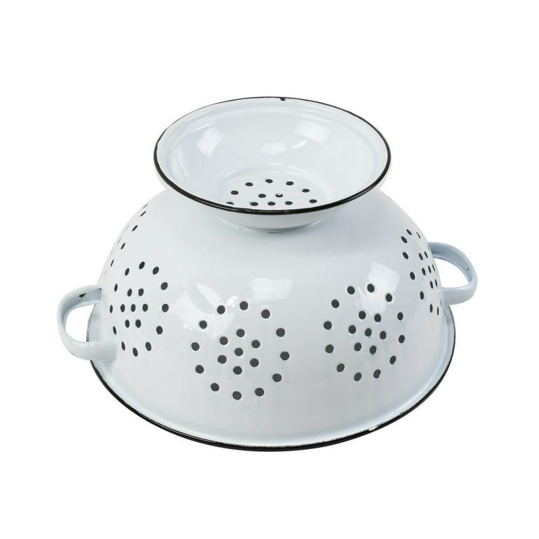 White on sale metal colander