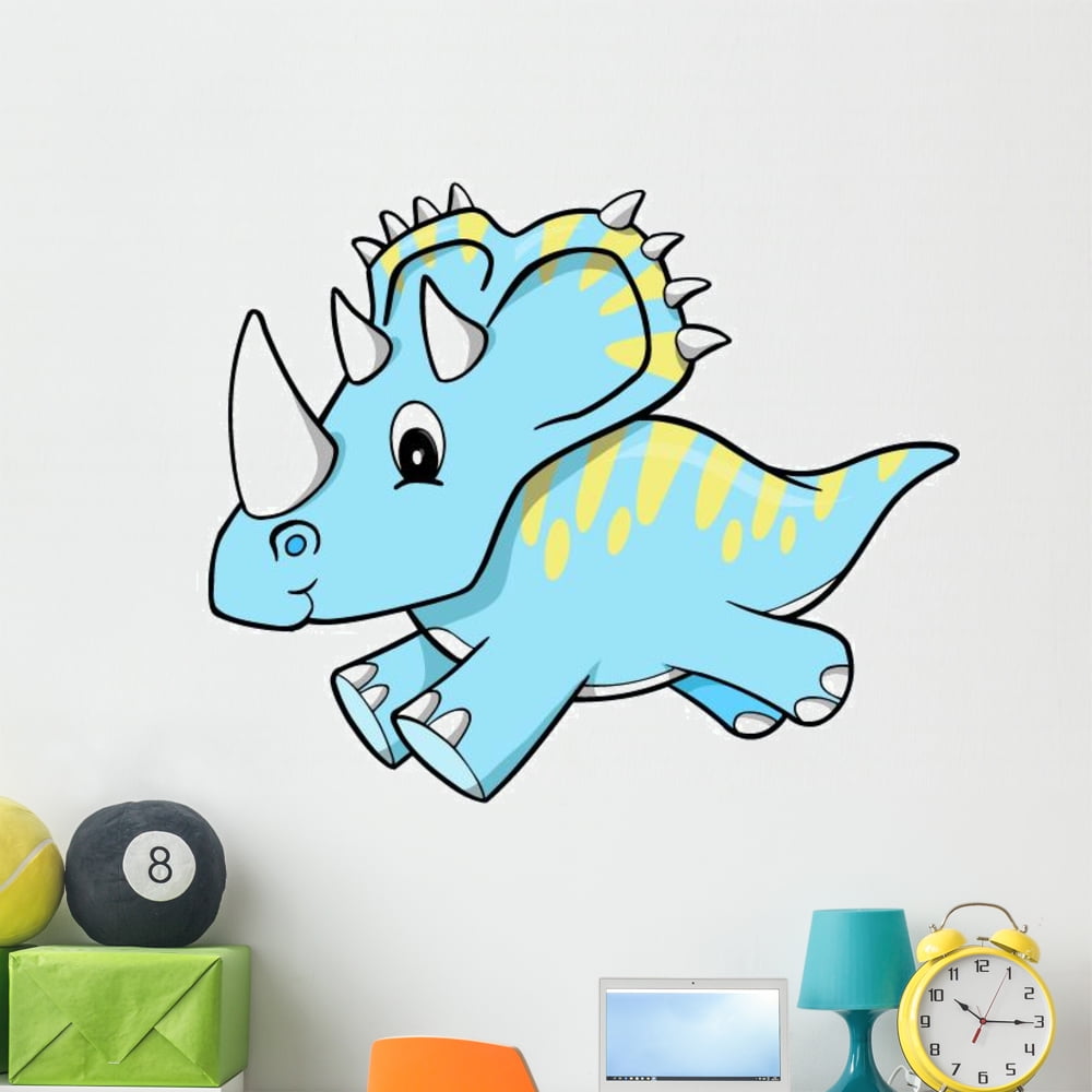 Dinosaur Triceratops Wall Art Sticker Vinyl Sticker Modern Transfer Decal
