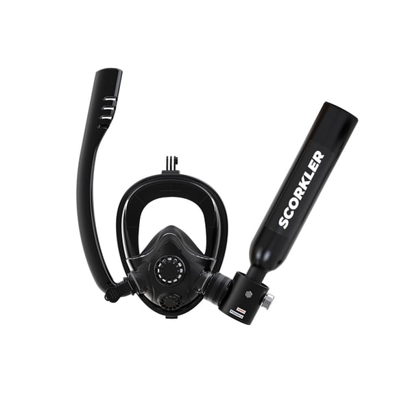 portable Mini Diving Tank Set 0.5L(3.5 Cu Ft) - No Training Needed Scuba Oxygen Tank with Full Face Mask Complete Gear Kit for Snorkeling