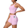 thumbnail image 3 of MuXiKeJi Clothes 2 Pieces Workout Sets for Women,Seamless Athletic Short with Double Layer Sports Bra,Gym Matching Outfits, 3 of 8