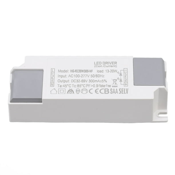 Controlador de fuente de alimentación LED de CA 100-277 V a CC 32-69 V, transformador para tiras de luces de interior y exterior.