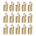 thumbnail image 1 of 500uds Bobina Cuerda Extremos, 3.5x8.5mm Hierro Resorte Tubo Tapa Broches con Bucles para Bricolaje Joyería Artesanal Producción, Oro Tono Unique Bargains Extremos de cordón para hacer joyas, 1 of 6