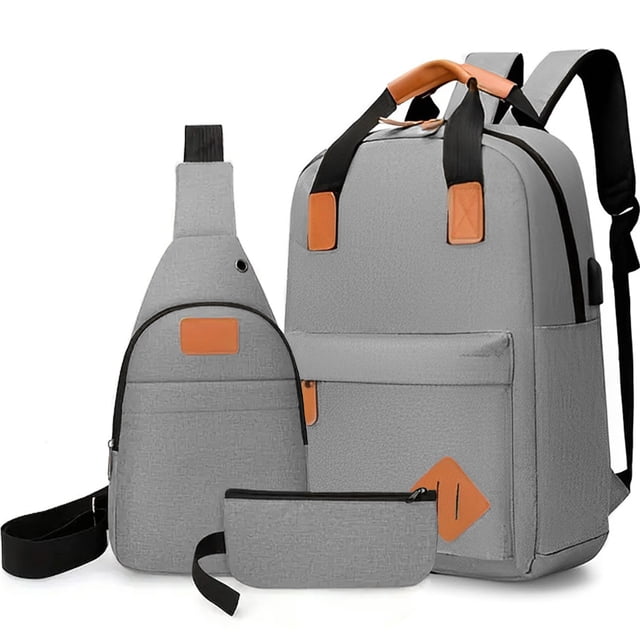 Mochila Shendy Vendy Backpack Impermeable Set De 3pzs Con Riñonera Y Puerto Usb