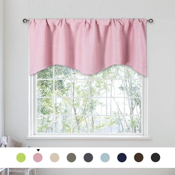 Astarin Short Blackout Curtains Light Pink Gray Valances For Windows Swag Living Room And Kitchen 52 X 18 Inch Com Astarin Short Blackout Curtains Light, Light Pink Blackout Curtains Short