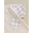thumbnail image 5 of Bagilaanoe Baby Girls Summer Outfit Shorts Sets Short Sleeve T-Shirts Shorts Toddler Kids Checkerboard Patchwork Clothes 0-3T, 5 of 8