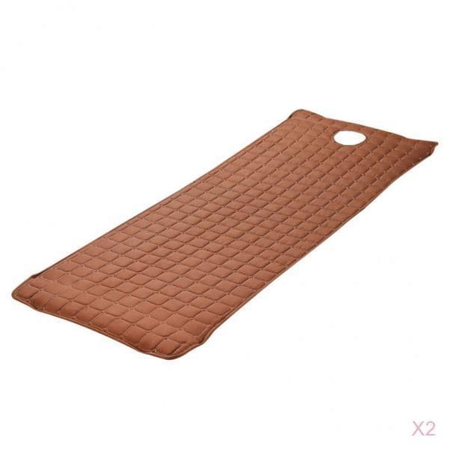 DOLITY 2 Pieces Massage Bed Mattress Sheet with Hole Coffee