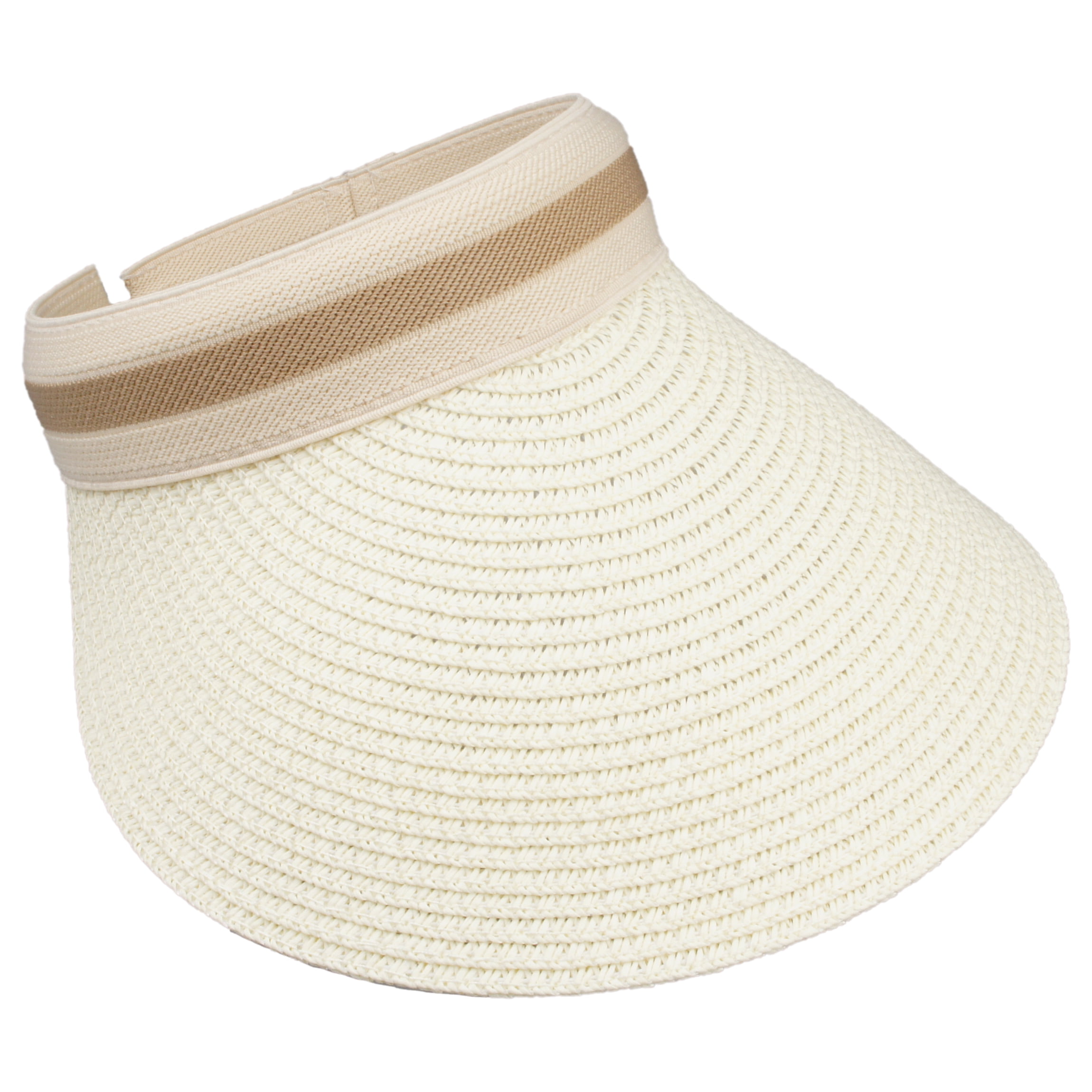 Summer Wide Brim Straw Panama Sun Visor Golf Hats for Women Kids White ...