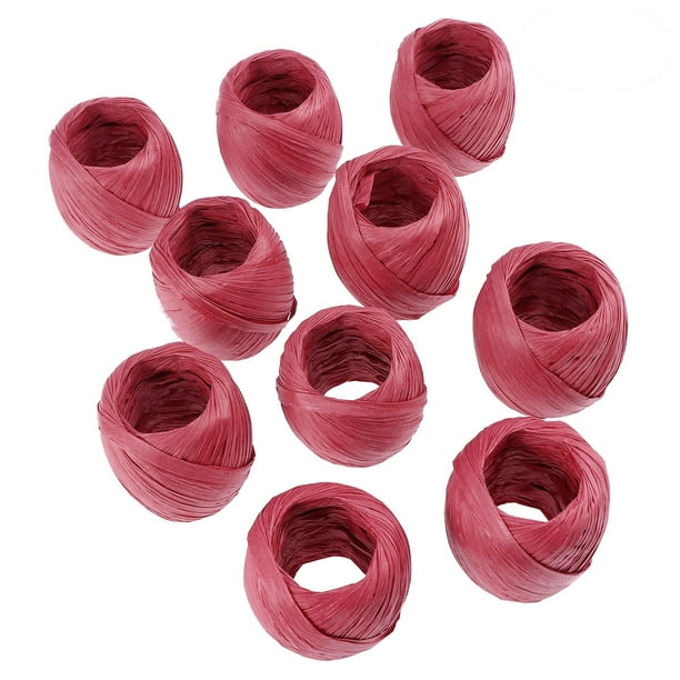 10pcs Roll Natural Raffia Straw String for DIY Crafts Gift