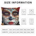 thumbnail image 5 of Throw Pillow Covers Skull Face Woman Square Pillowcase for Home Decor Sofa Car Bedroom Pillow case, 5 of 5