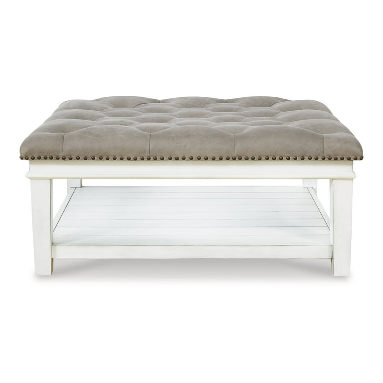 Kanwyn Upholstered Ottoman Table - Whitewash Kanwyn Upholstered Ottoman Table - Whitewash