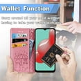 thumbnail image 5 of case for Samsung Galaxy A22 5G（Not 4G） Cartoon Girl Wallet Case, Cat Dog Style Flip Phone Cover with ID Card Holder & Kickstand PU Leather Magnetic Clasp Cases for Samsung Galaxy A22 5G MG Pink, 5 of 14