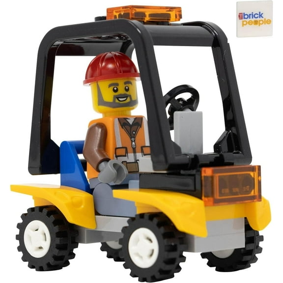 LEGO City: Airport Construction Worker Minifigure with Service Car