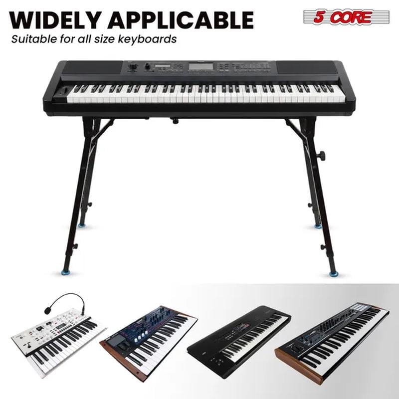 Core Keyboard Stand Adjustable Electric Digital Piano Synth Holder Heavy Duty for 54-88 Key Boards