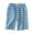 Blue, variant on Mens Pajama Pants Plaid Shorts Five Quarter Loose Casual Summer Thin Double Layer Large Size Home Pj Pants for Men