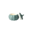 thumbnail image 2 of Pumpkin Candle Holder Ceramic with Lid - Vintage Fall Decor Candle Jar for Thanksgiving Halloween Tabletop and Storage, 2 of 9