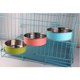 thumbnail image 5 of Birdsgreen Suministros para Mascotas Rosa (M 17 * 5) Tazón para Jaula para Perros Cuenco Colgante de Acero Inoxidable extraíble para Mascotas Jaula Tazón de Agua pequeño Alimentador Comida para Perros Gatos Conejos Rojo Verde, 5 of 5